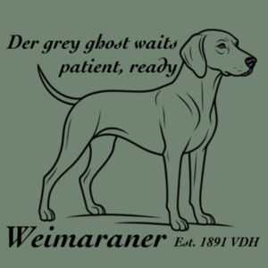 The Grey Ghost Waits – Weimaraner - AS Colour Womens Premium Hood Design