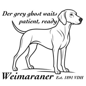 The Grey Ghost Waits – Weimaraner - Coaster - Square Hardboard Design