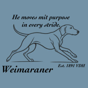 Purpose in Every Stride – Weimaraner - AS Colour Denim Carrie Tote Design