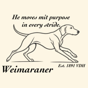Purpose in Every Stride – Weimaraner - AS Colour Shoulder Tote Design