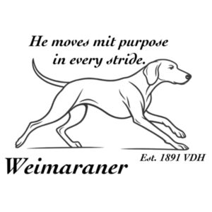 Purpose in Every Stride – Weimaraner - Mouse Pad Design