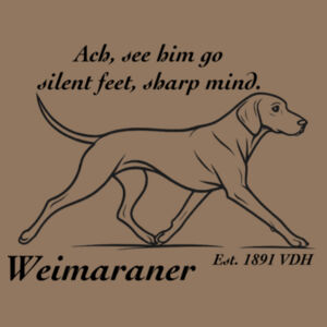 Silent Feet, Sharp Mind – Weimaraner - Thread Project Womens Diva Tee Design