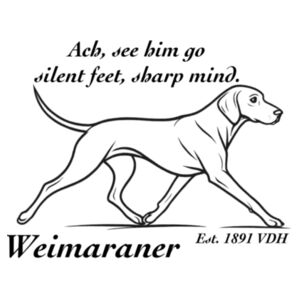 Silent Feet, Sharp Mind – Weimaraner - Travel Mug Design
