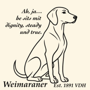 Dignity in Stillness – Weimaraner - AS Colour Shoulder Tote Design