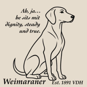 Dignity in Stillness – Weimaraner - Super Tote Bag - Thread Project Design