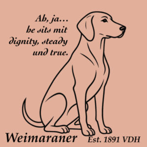 Dignity in Stillness – Weimaraner - AS Colour Womens Premium Hood Design