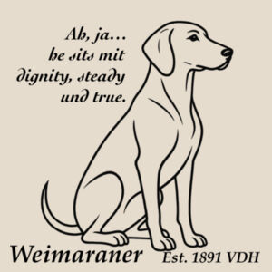 Dignity in Stillness – Weimaraner - Natural Tea Towel Design