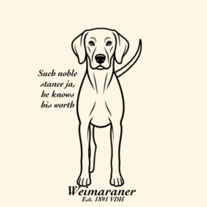 Noble Stance – Weimaraner - AS Colour Shoulder Tote Design