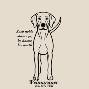 Noble Stance – Weimaraner - Natural Tea Towel Design