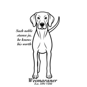 Noble Stance – Weimaraner - Pillowcase  Design