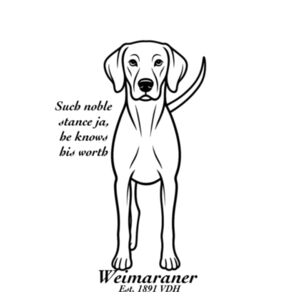 Noble Stance – Weimaraner - Stainless Bottle with Straw Top Design