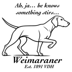 Something Stirs – Weimaraner - Stainless Bottle with Straw Top Design