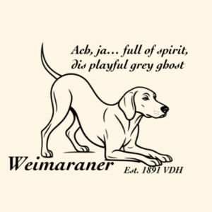 Playful Grey Ghost – Weimaraner - AS Colour Shoulder Tote Design