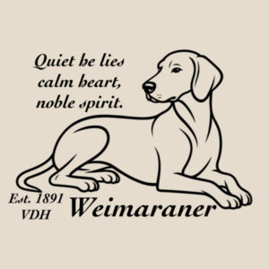 Calm Heart, Noble Spirit – Weimaraner - Natural Tea Towel Design