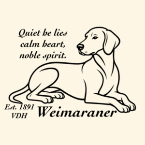 Calm Heart, Noble Spirit – Weimaraner - AS Colour Shoulder Tote Design