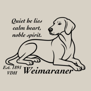 Calm Heart, Noble Spirit – Weimaraner - AS Colour Kids Supply Hoodie Design