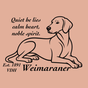 Calm Heart, Noble Spirit – Weimaraner - AS Colour Womens Premium Hood Design