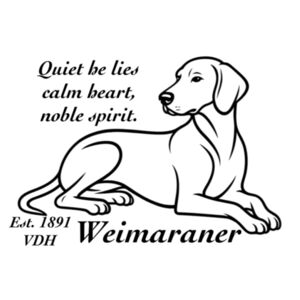 Calm Heart, Noble Spirit – Weimaraner - Stainless Bottle with Straw Top Design