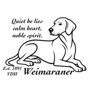 Calm Heart, Noble Spirit – Weimaraner - Coaster - Square Hardboard Design