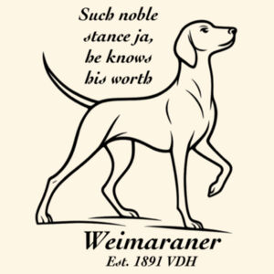 Knows His Worth – Weimaraner - AS Colour Shoulder Tote Design
