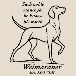Knows His Worth – Weimaraner - Super Tote Bag - Thread Project Design
