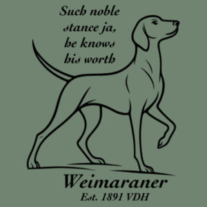 Knows His Worth – Weimaraner - AS Colour Womens Premium Hood Design
