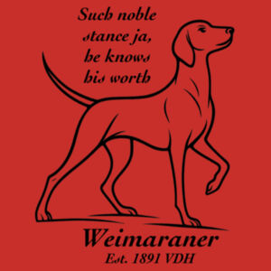 Knows His Worth – Weimaraner - AS Colour Mens Supply Hood Design