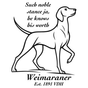 Knows His Worth – Weimaraner - Stainless Bottle Design