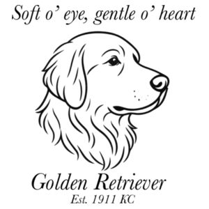 Gentle o’ Heart – Golden Retriever - White Tea Towel Design
