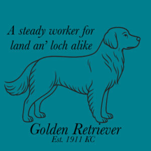 Land an’ Loch Alike – Golden Retriever - Thread Project Womens Diva Tee Design