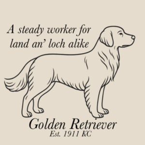 Land an’ Loch Alike – Golden Retriever - Heavy Duty Canvas Tote with Gusset  Design