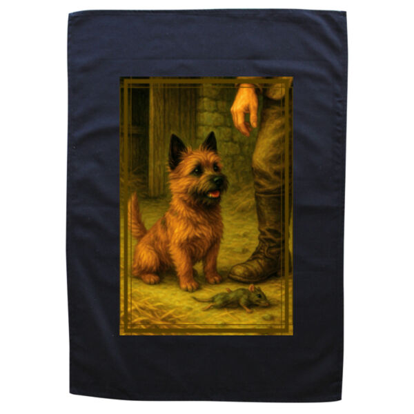 Callum the Cairn Terrier - Barnyard Trophy  - Black Tea Towel Thumbnail