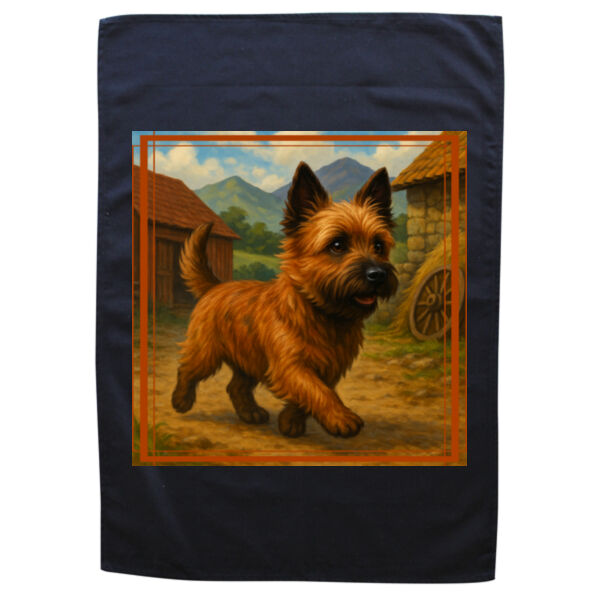  Callum the Cairn Terrier - Highland Path  - Black Tea Towel Thumbnail