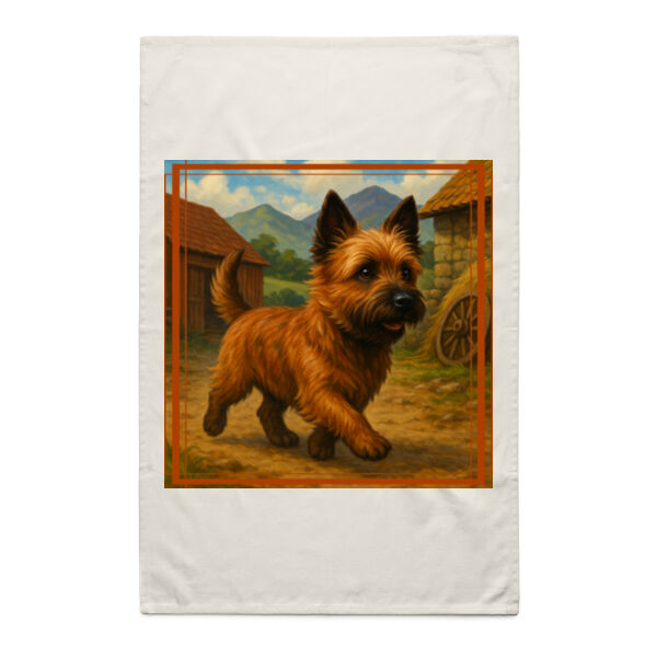  Callum the Cairn Terrier - Highland Path  - Natural Tea Towel Thumbnail
