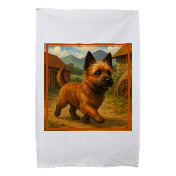  Callum the Cairn Terrier - Highland Path  - White Tea Towel Thumbnail