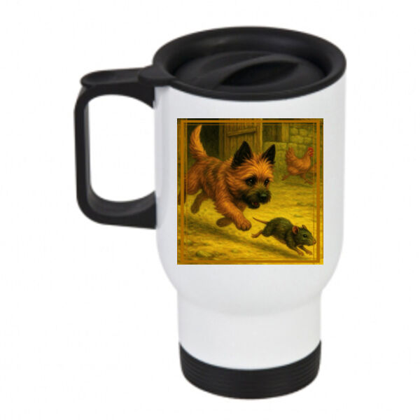 Callum the Cairn Terrier - Barnyard Pursuit  - Travel Mug Thumbnail