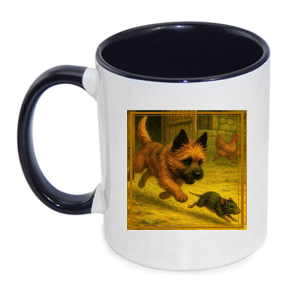 Callum the Cairn Terrier - Barnyard Pursuit  - Inner Coloured Mug Thumbnail
