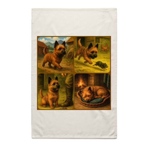  Callum the Cairn Terrier - A Day in the Life  - Natural Tea Towel Thumbnail