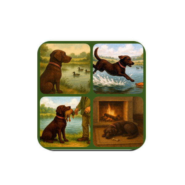 Lyla the Labrador - From Field to Fireside - Coaster - Square Hardboard Thumbnail