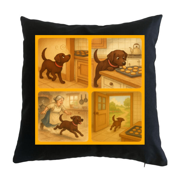 Lyla the Labrador - Great Cookie Caper - Cushion cover Thumbnail