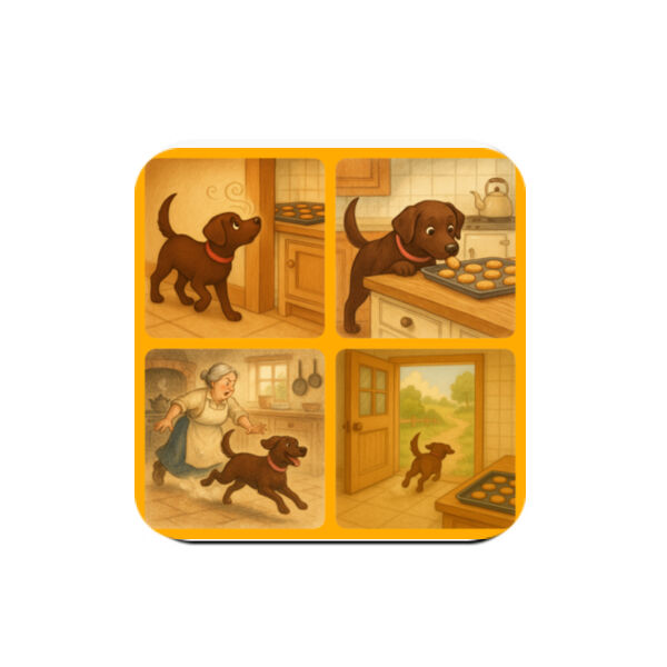 Lyla the Labrador - Great Cookie Caper - Coaster - Square Hardboard Thumbnail