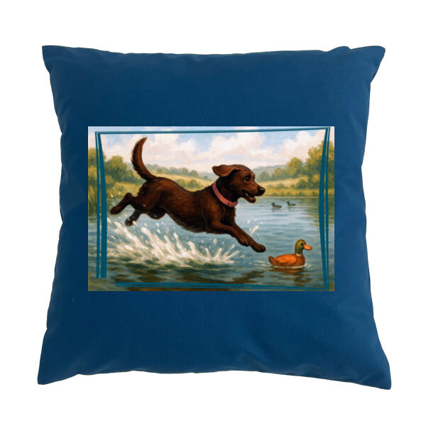 Lyla the Labrador - Duck Dash Delight  - Cushion cover Thumbnail