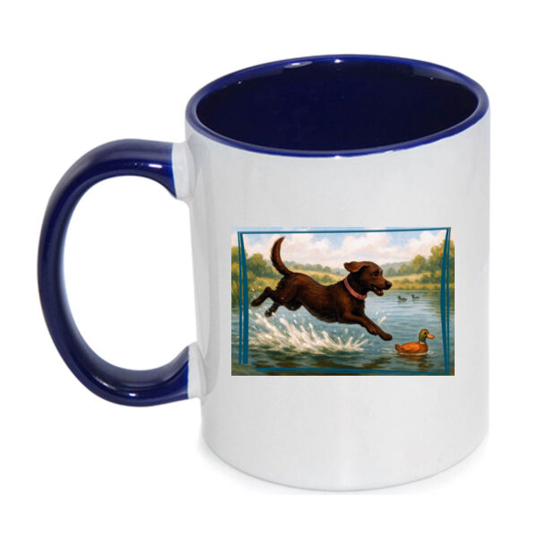 Lyla the Labrador - Duck Dash Delight - Inner Coloured Mug Thumbnail