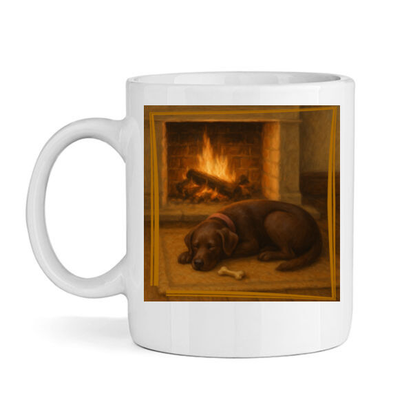 Lyla the Labrador - Fireside Slumber - Mug Thumbnail