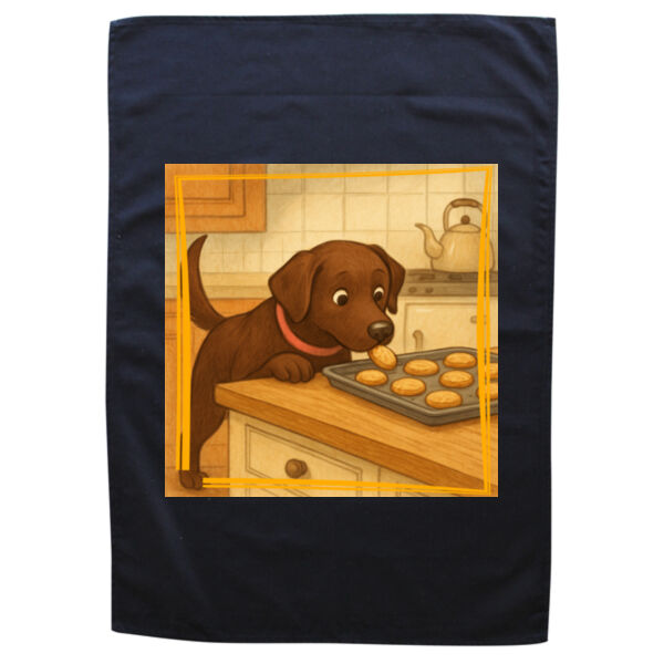 Lyla the Labrador - Cookie Thief Chronicles  - Black Tea Towel Thumbnail