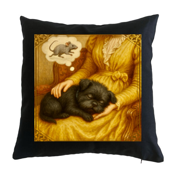 Arlo the Affenpinscher - Soft Slumber, Busy Mind - Cushion cover Thumbnail