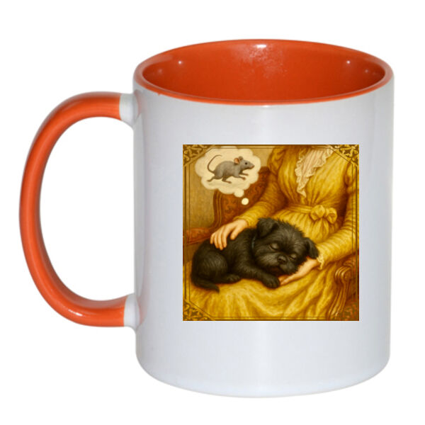 Arlo the Affenpinscher  - Soft Slumber, Busy Mind - Inner Coloured Mug Thumbnail