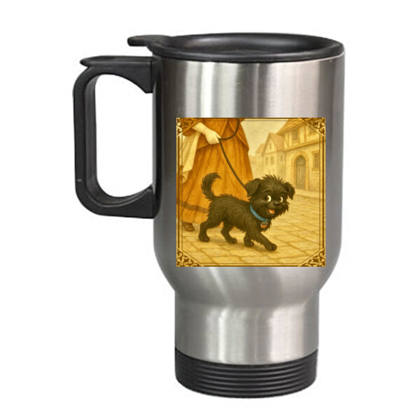 Arlo the Affenpinscher - A Stroll Through Town  - Travel Mug Thumbnail
