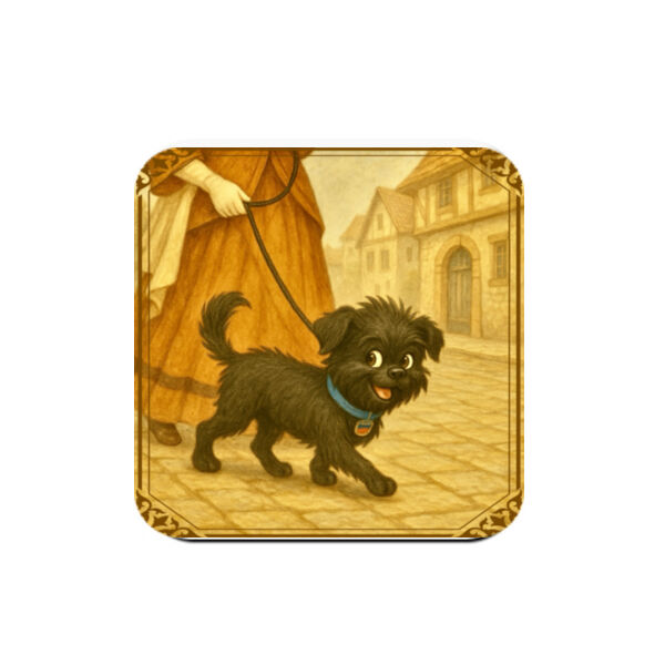 Arlo the Affenpinscher - A Stroll Through Town  - Coaster - Square Hardboard Thumbnail