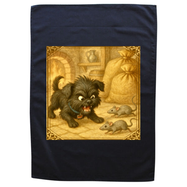 Arlo the Affenpinscher - The Little Ratter  - Black Tea Towel Thumbnail
